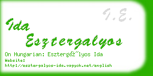 ida esztergalyos business card